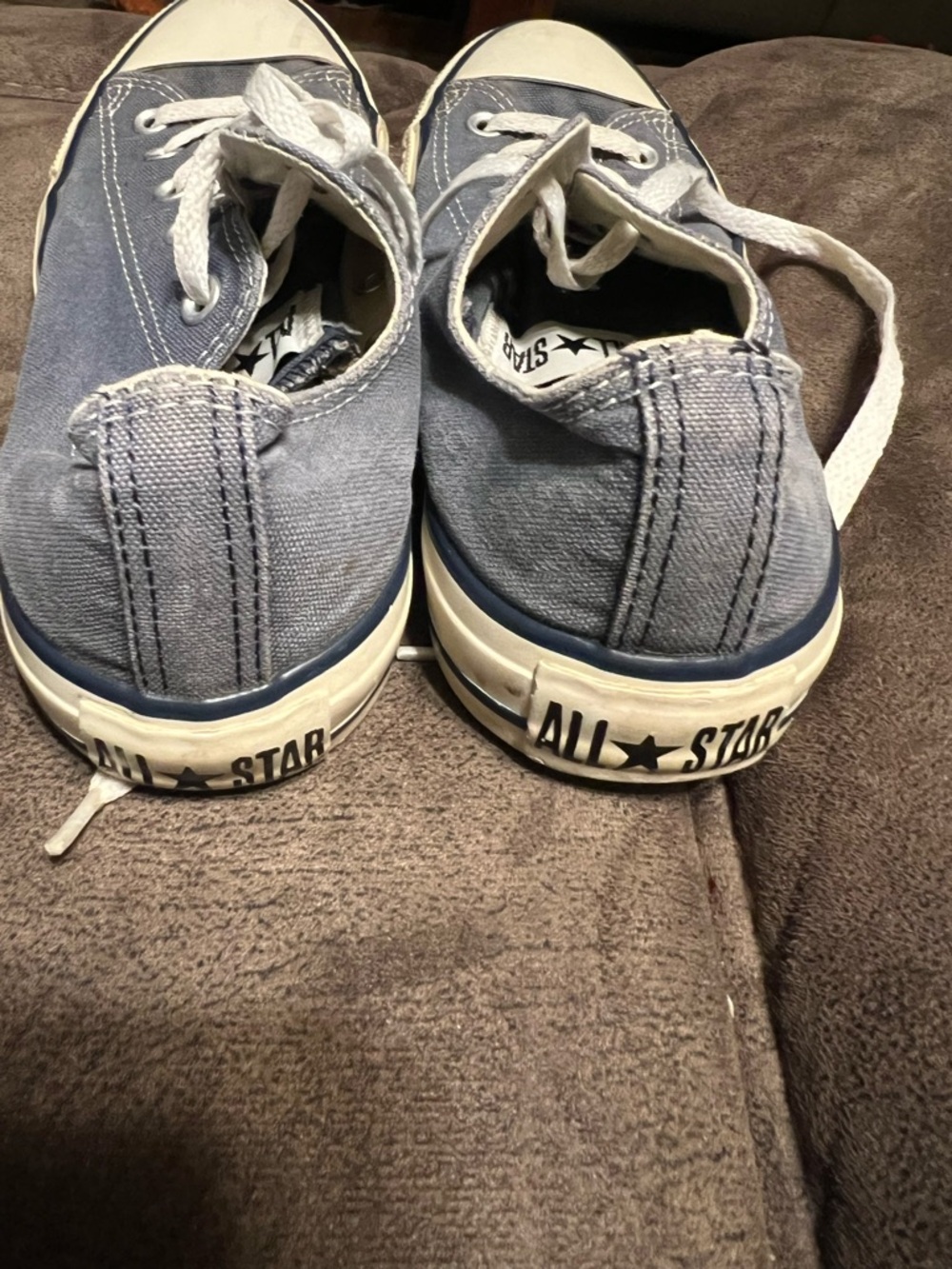 Converse Low Top Canvas Sneakers - Light Blue with White - Picture 2 of 2